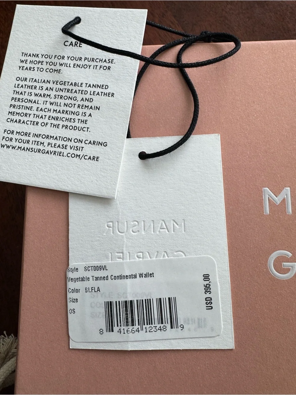 Mansur Gavriel Black Leather Continental Wallet